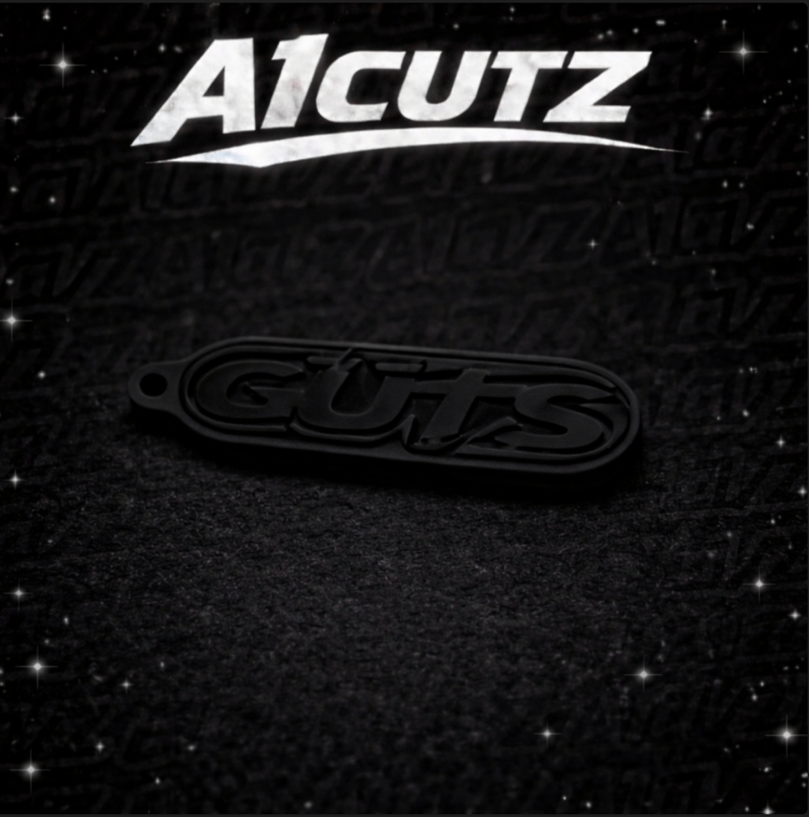 Black guts key chain